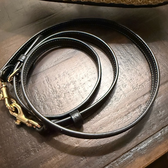 COACH Teri Leather 2-Way Straw Shoulder Bag Crossbody Purse - Picture 6 of 9